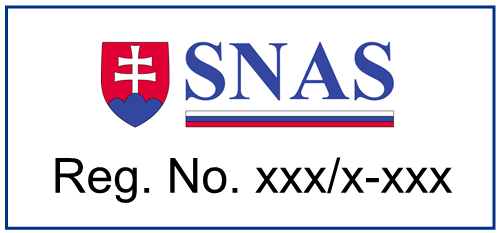 Vzor akreditačnej značky SNAS