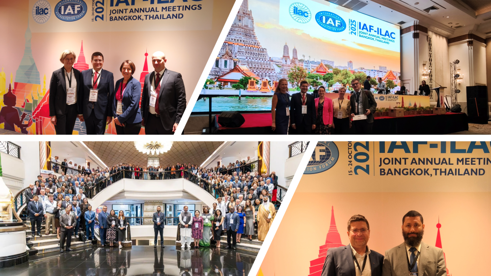 Koláž z fotkiek účastníkov stretnutia zasadnutia IAF-ILAC v Bangkoku