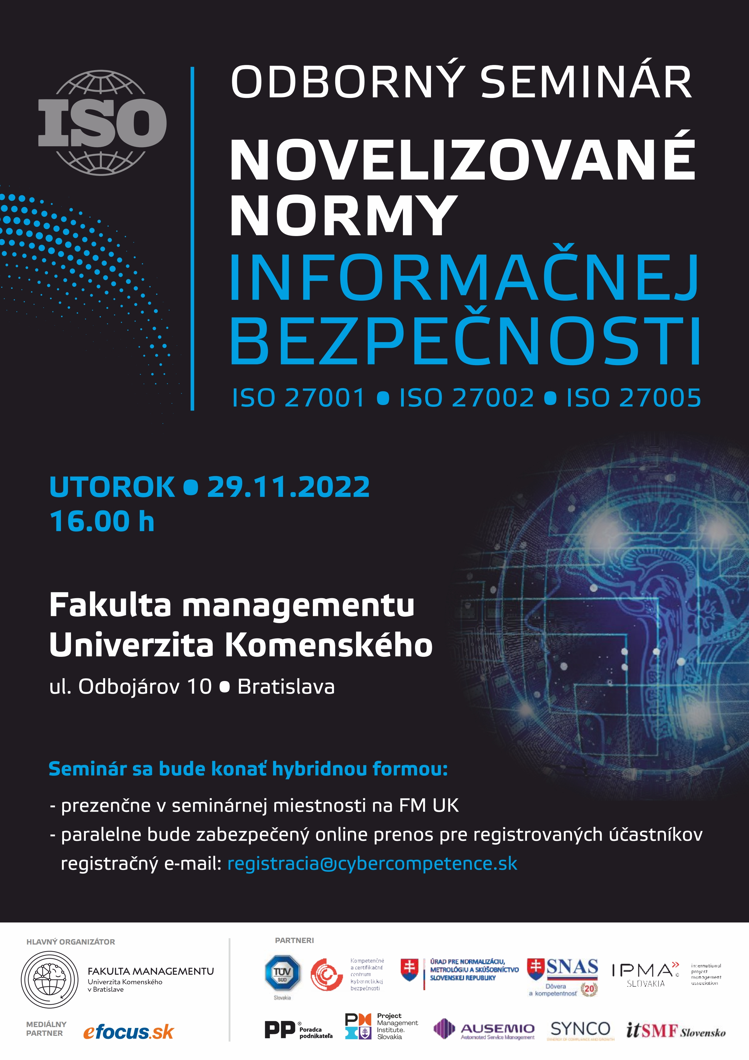 Odborný seminár: Novelizované normy informačnej bezpečnosti